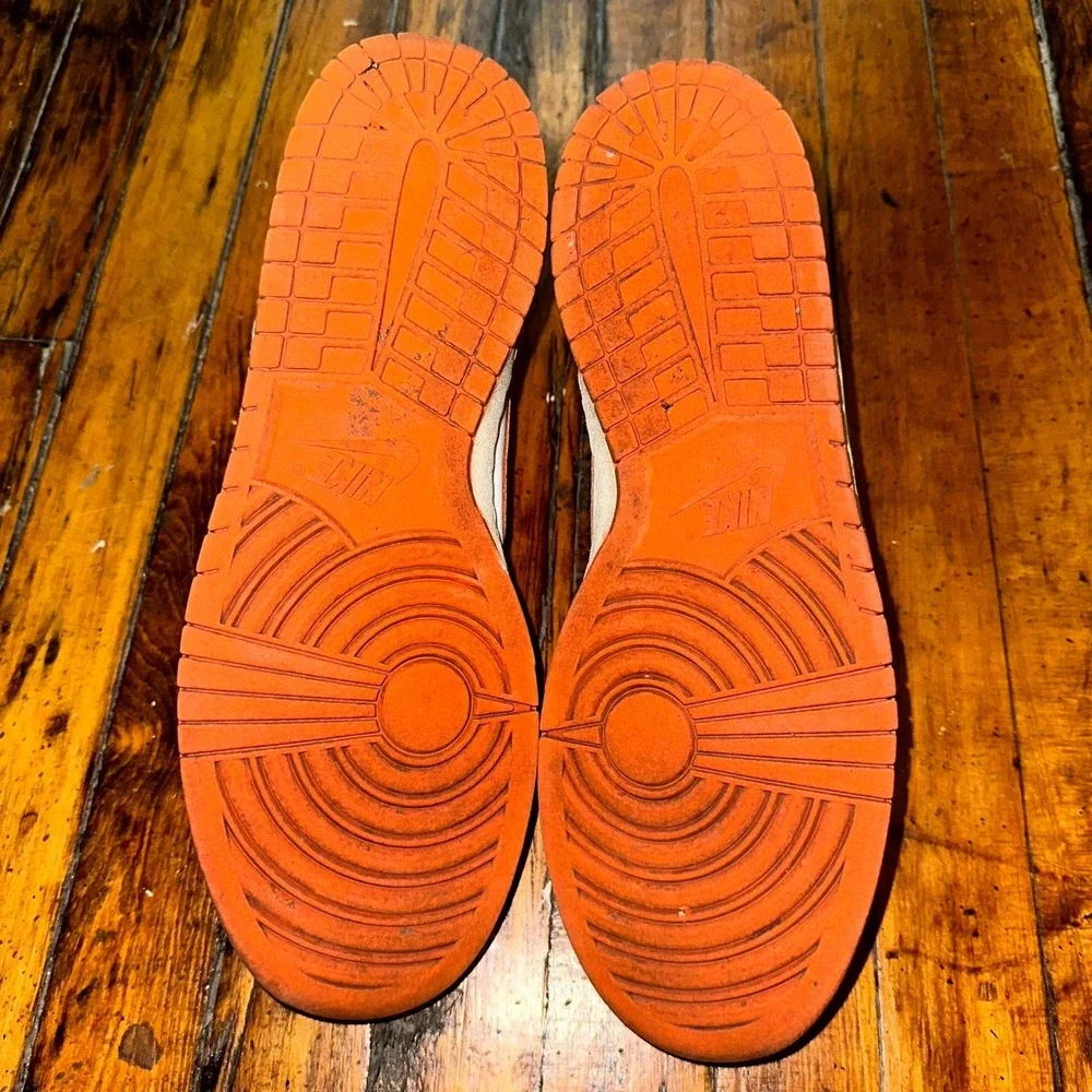Nike Dunk Low SP Syracuse Sneakers Men's Size 12 Orange White Leather Lace Up
